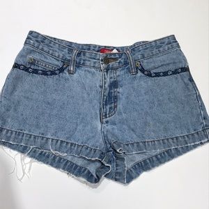 Esprit Vintage beaded jean shorts size 3/4